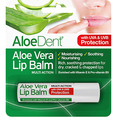 Optima Aloe Vera Lip Balm - with Tea Tree & Lysine