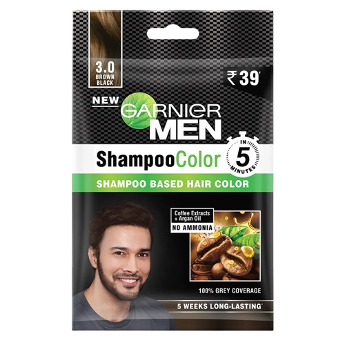 Garnier Men 5Min Shampoo Hair Color Sachet 10ml