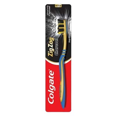 Colgate Tooth Brush (Zig Zag Charcoal) Medium x 12's