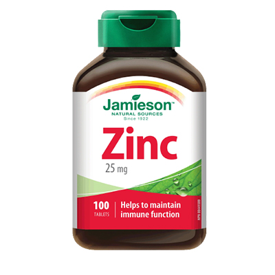 JAMIESON ZINC 25MG TABLETS 100`S