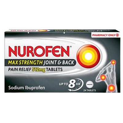 Nurofen Max Strength Joint & Back Pain Relief Tablets 512mg 24s