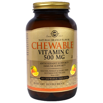 Solgar  Vitamin C Chewable 500mg Orange Flavor 90's