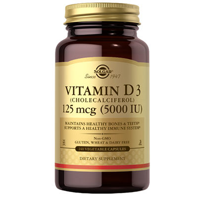 Solgar  Vitamin D3 5000iu Caps 100's