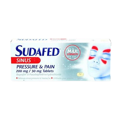Sudafed Sinus Pressure & Pain Tablets 12s