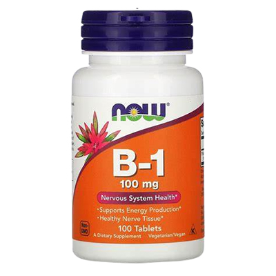 Now Vitamin B1 Thiamine 100mg Tabs 100's