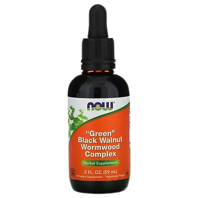 Now Supplements Black Walnut (Fresh Green) & Wormwood Complex 60ml with Cloves