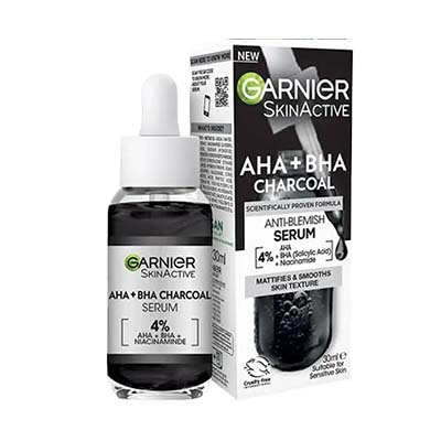 Garnier AHA+BHA Anti-Blemish Charcoal Serum 30ml
