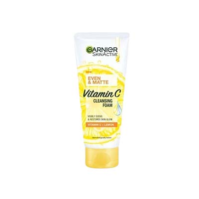 Garnier Even & Matte Vitamin C Cleansing Foam 100ml (Tube)
