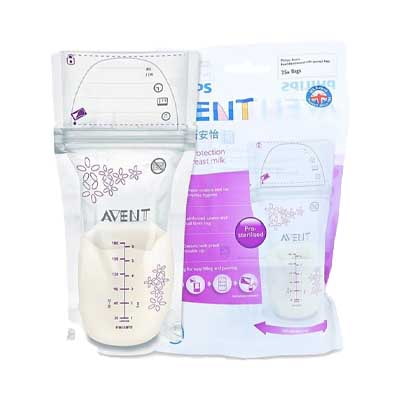 Avent Breast Milk Storage Bags, 180ml x 25Bags