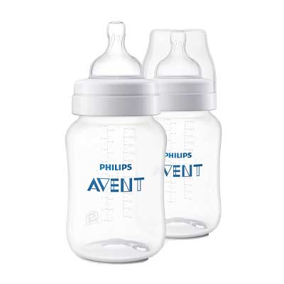 Avent Natural Feeding Bottle, 260ml (Twin Pack)