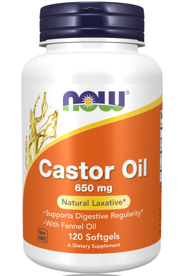 Now Castor Oil Softgels 120's NEW.