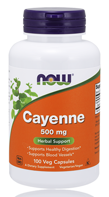 Now Cayenne 500mg Caps 100's.
