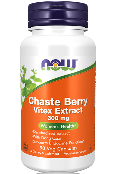 Now Chaste Berry Vitex Extract 300mg 90's - Agnus Castus + Dong Quai