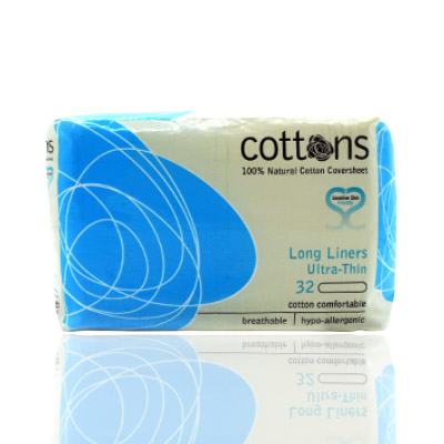 Cottons Organic Panty Liners Long, 32s