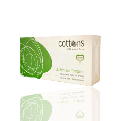 Cottons 100% Hypo allergenic Regular Tampons, 16 tampons