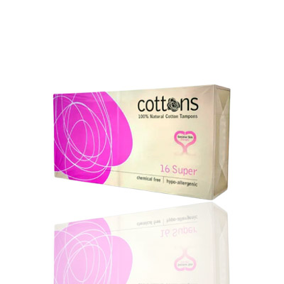 Cottons 100% Hypo allergenic Super Tampons, 16 tampons