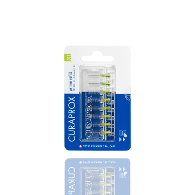 Curaprox CPS 011 Prime Refill Interdental Brushes 8 Count - 8 x 1.1mm - 5mm