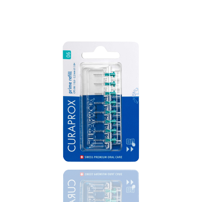 Curaprox CPS 06 Prime Refill Interdental Brushes 8 Count - 8 x 0.6mm - 2.2mm