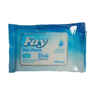 Fay Pure Wet Wipes 10 pieces