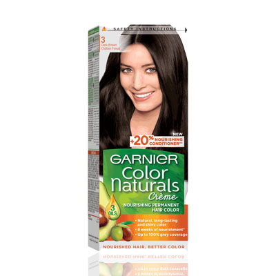 Garnier Color Naturals Hair Colour Cream 60ml (#3 Dark Brown)