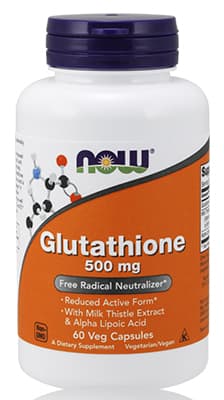 Now Glutathione 500mg Vcaps 30's NEW Higher Strength