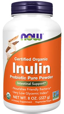 Now Inulin Pure Powder Organic - 227gm