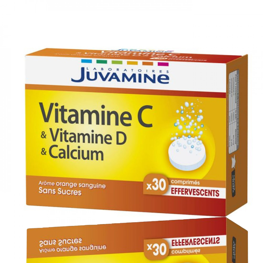 Juvamine Vit C + Calcium + Caffeine Eff 15s