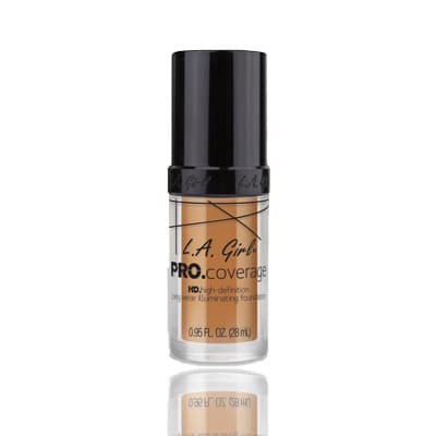 L.A. Girl HD Pro Coverage Illuminating Foundation, Warm Beige – 28ml