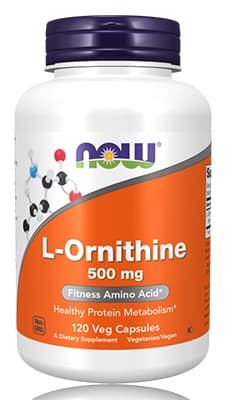 Now L Ornithine 500mg Caps 120's LARGER PACK SIZE