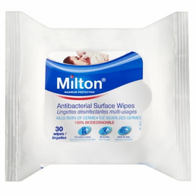 Milton Antibacterial Surface Wipes - 30 wipes