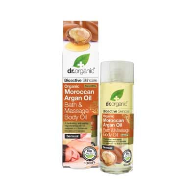 Dr Organic Moroccan Argan Oil  Bath and Massage Body Oil, 100ml