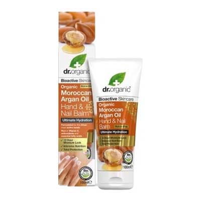 Dr Organic Moroccan Argan Oil Hand and Nail Balm, 100ml
