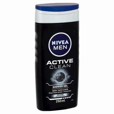Nivea Bath Shower Gel (Men Active Clean Charcoal) 250ml