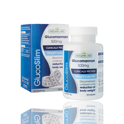 Natures Aid GlucoSlim (Glucomannan 500mg) Weight Loss Aid - 120's