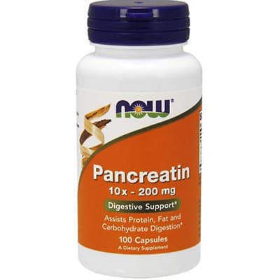 Now Pancreatin - 200mg Caps 100's.