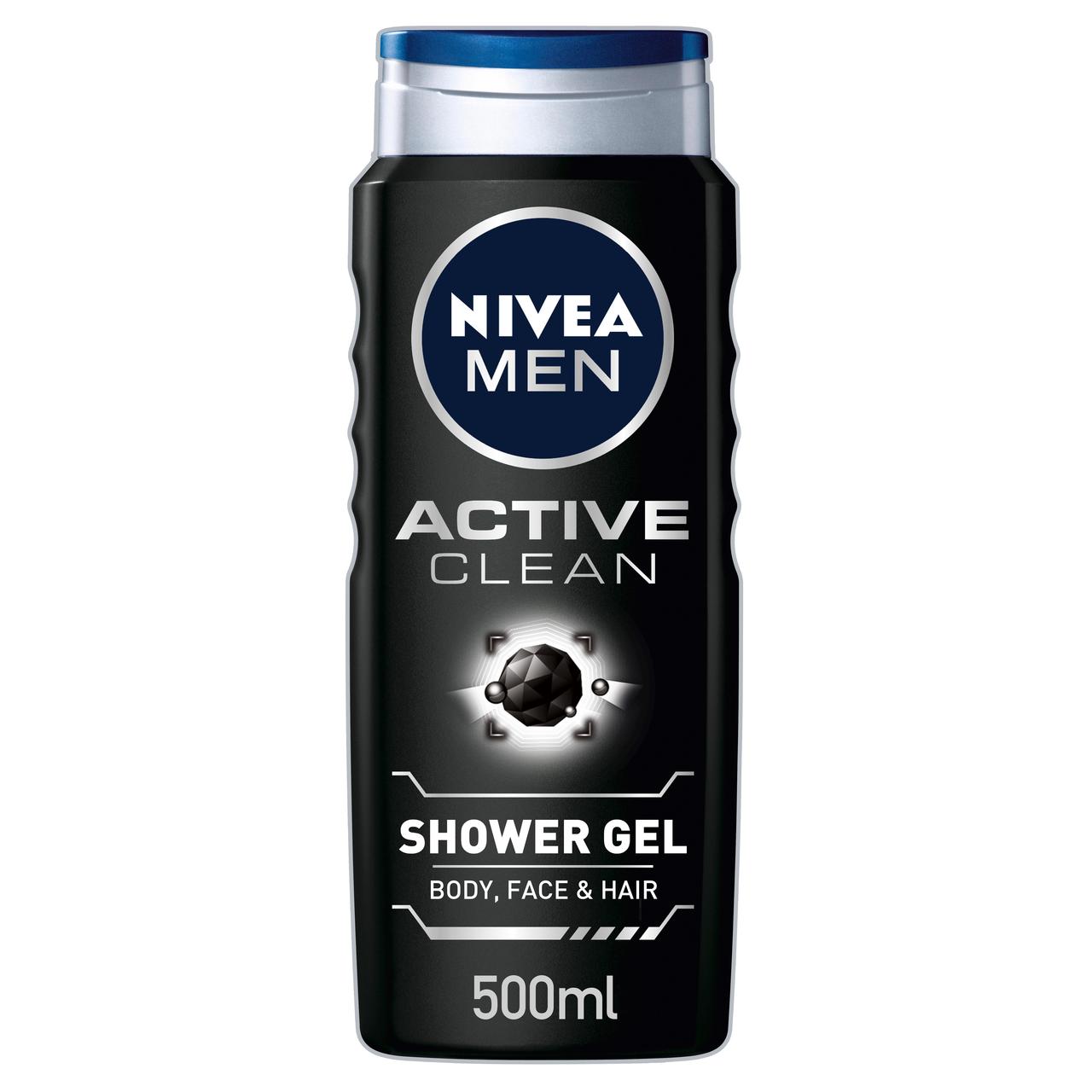 Nivea Bath Shower Gel (Men Active Clean) 500ml