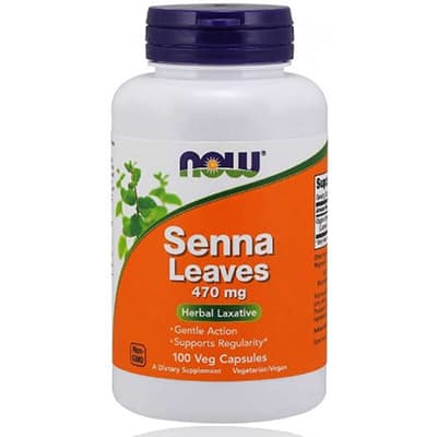Now Senna Leaves - 470 mg Veg Capsules