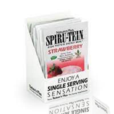 Natures Plus Spiru-tein Protein Shake Strawberry Sachets - 34gm Individual Serving