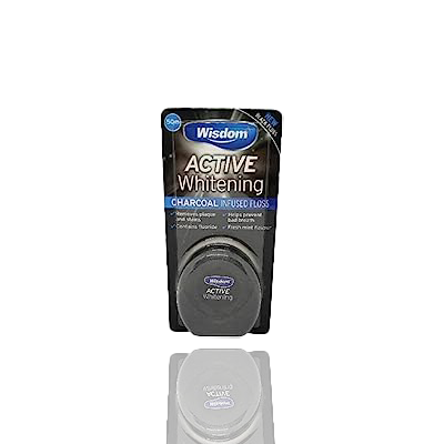 Wisdom Active Whitening Charcoal Flossers 30's (freshmint)