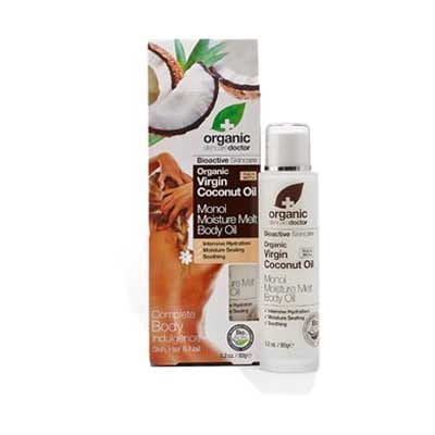 Dr Organic Virgin Coconut Oil  Monoi Moisture Melt Body Oil , 90mg