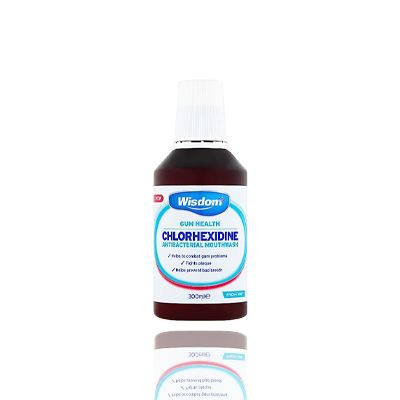 Wisdom Chlorhexidine Mouthwash - Fresh Mint, 300ml
