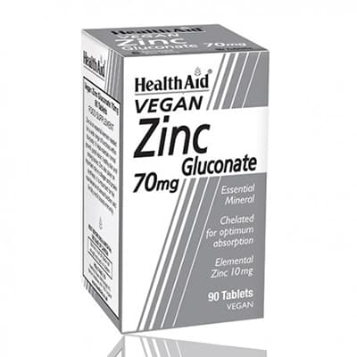 HealthAid Zinc Gluconate 90 Tablets - 70mg