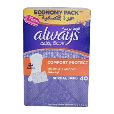 Always Everyday Normal 40 panty liners