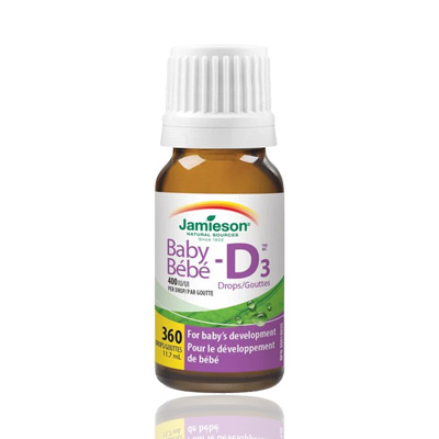 Jamieson Baby D Vitamin D 3 Drops For Infants 360 Drops (11.7ml)