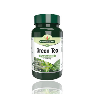 Natures Aid Green tea (Equiv 10,000mg Dried Leaf) Vegan- 60's