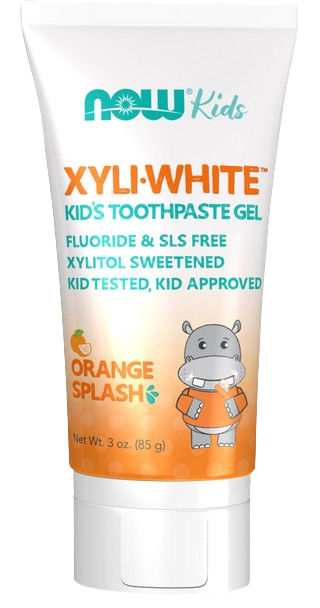 Now Toothpastes  Xyliwhite Kids Toothpaste Gel Orange 85gm - Fluoride & SLS Free