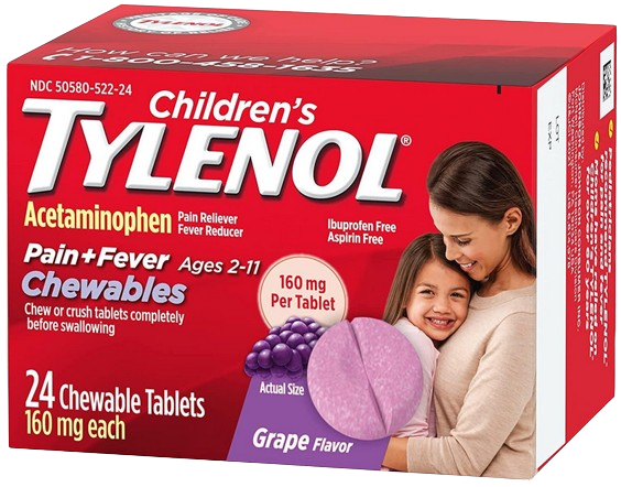 Tylenol Children's Pain & Fever Chewable Tablets 24s