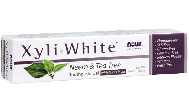 Now Toothpastes  Xyliwhite Neem & Tea Tree with Mint Toothpaste Gel 181gm - Fluoride & SLS Free