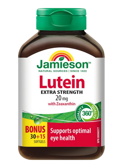 Jamieson Lutein 20mg Soft Gels 45's