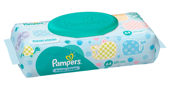 Pampers Fresh Clean Wipes, 64 wipes
